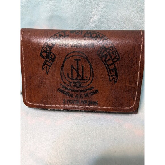 VINTAGE JLS "Original #21 Monterey Wallet" Trucker Biker Chain Leather Grunge - Picture 2 of 6